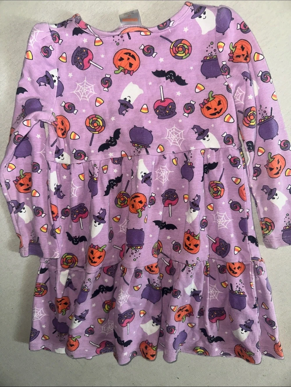 Kids Size 3T Gymboree Purple Halloween Print Twirl Dress